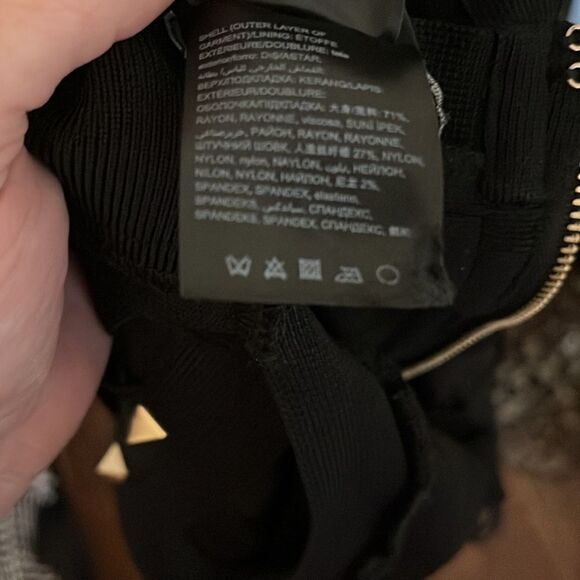 Bebe Black Sia Cage Bandage Embellished Dress - Picture 14 of 16